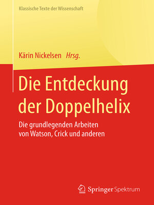 cover image of Die Entdeckung der Doppelhelix